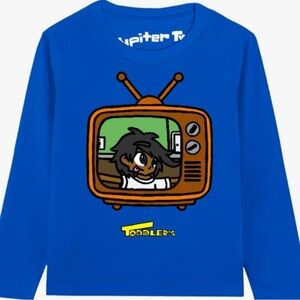Toddler Boys’ Lenticular Television TV Long Sleeve Shirt Blue
